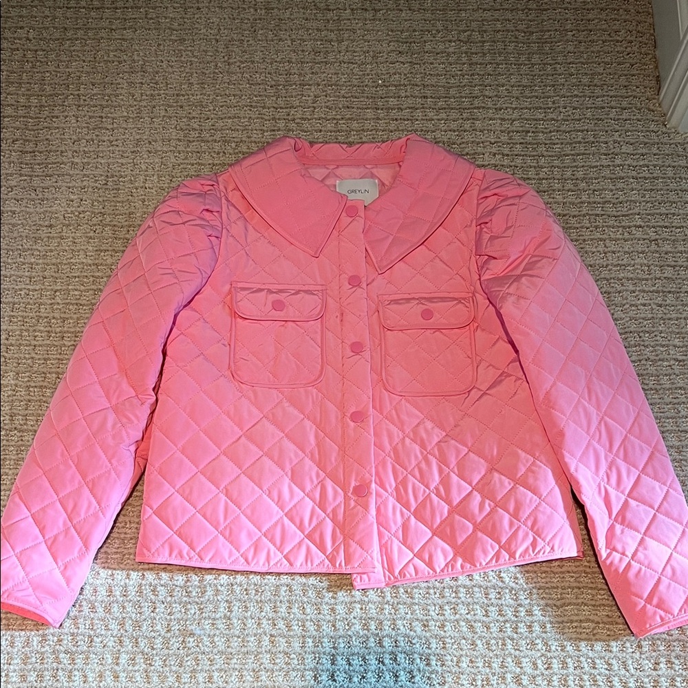 Greylin Pink Quilted Puffer Jacket
